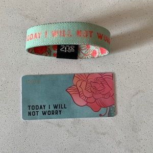 Zox Today I Will Not Worry wristband